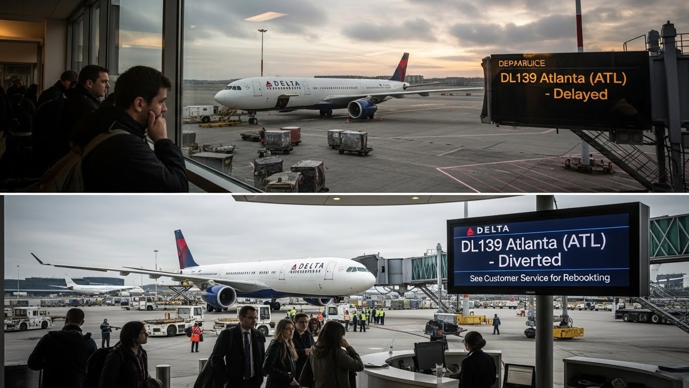 delta dl139 venice atlanta diversion amsterdam