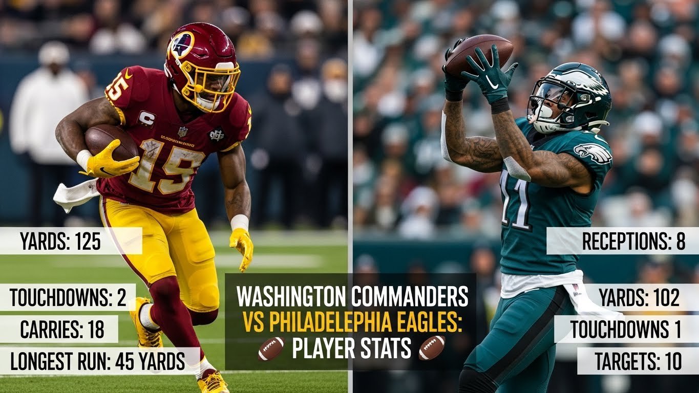washington commanders vs philadelphia eagles match player stats