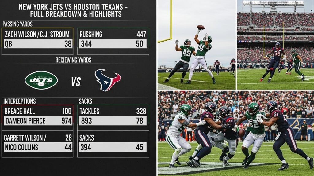 new york jets vs houston texans match player stats