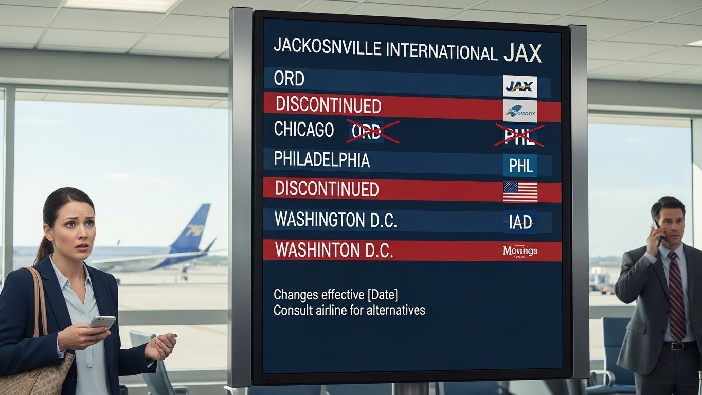 jacksonville flight discontinuations